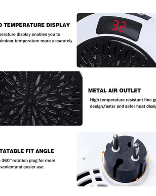 Air Heater Silent Remote Fast Heat Thermostat Electric Portable Heater Mini Wall Mount Home Office Desktop Warm Air Heater - Problems Solved