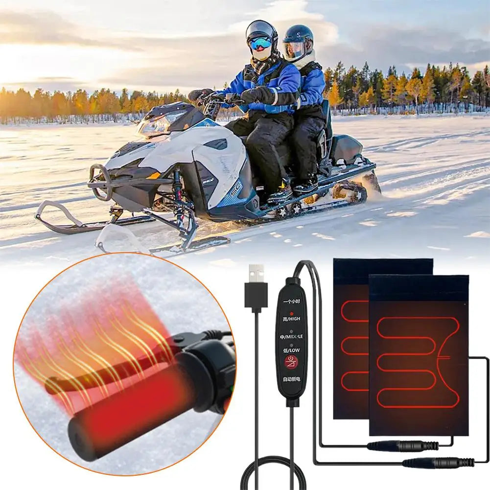 Heated Grips Cover for Motorcycle, 5V Handlebar Heater Motorcycle Heated Grips USB Power Waterproof ATV Heated Handlebar Warmers - Problems Solved