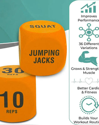 2pk Fitness Exercise Dice for Cardio HIIT Exercise Classes  Fun Fitness Dice Convenient Portable Gym Accessories Whole Body - Problems Solved