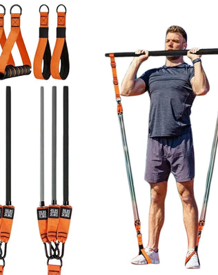 Pilates Bar Kit & Resistance Bands Multifunctional Pilates Bar Portable Yoga Pilates Stick Home Gym Strength Training Equipment - Problems Solved