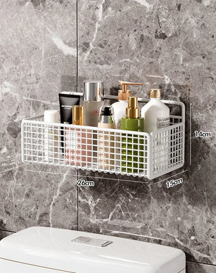 Bathroom Organiser Multifunctional Toiletries Organiser No-Punch - Problems Solved
