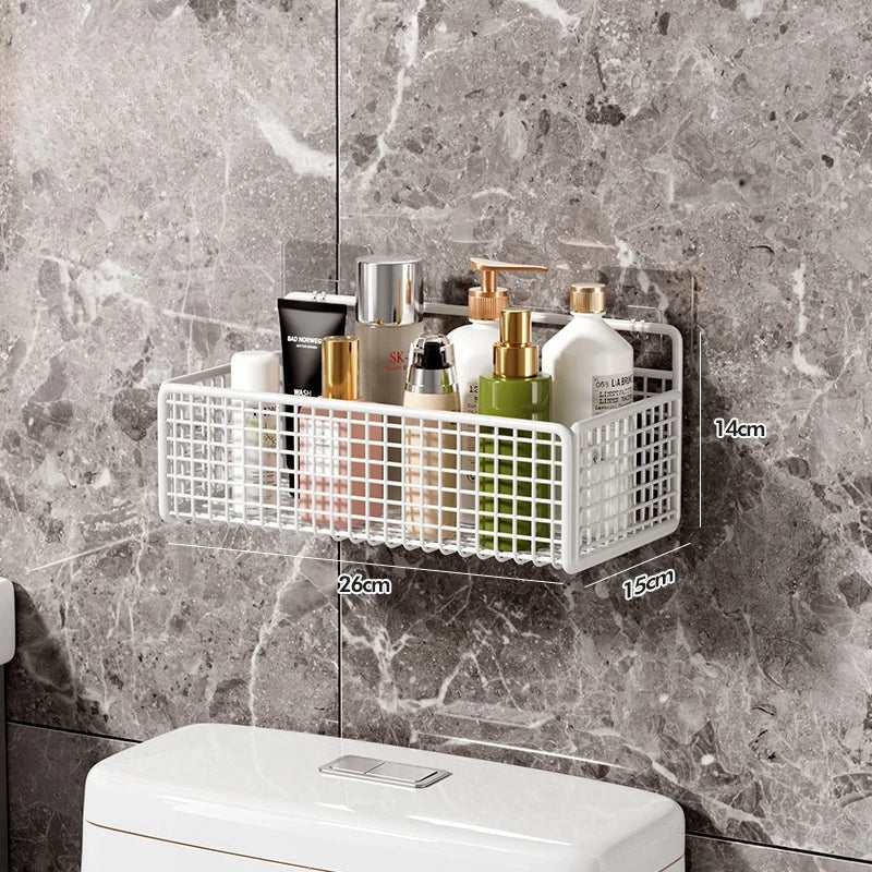 Bathroom Organiser Multifunctional Toiletries Organiser No-Punch - Problems Solved