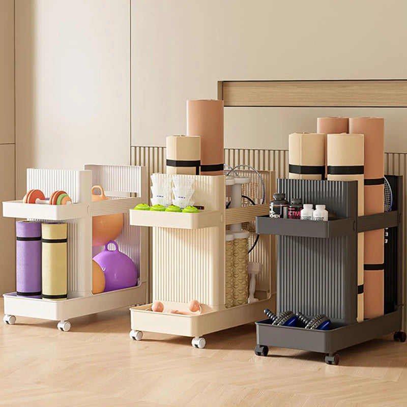 Gym Equipment Holder With Wheels Sports Equipment Storage Rack Yoga Mat Storage Basket Fitness Equipment Sports Tools Organizer - Problems Solved