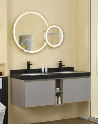 Wall-hung Bathroom Vanities Furniture Mounted Bathroom Waterproof Mirror Cabinet Double Wash Bathroom Cabinet - Problems Solved
