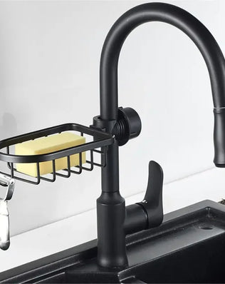 Bathroom Shelf Black Shower Storage Basket Storage Rack Adjustable Faucet - Problems Solved
