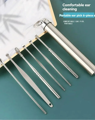 Ear Cleaner 6Pcs/Set Earpick Ear Wax Remover Ear Spoon Curette - Problems Solved