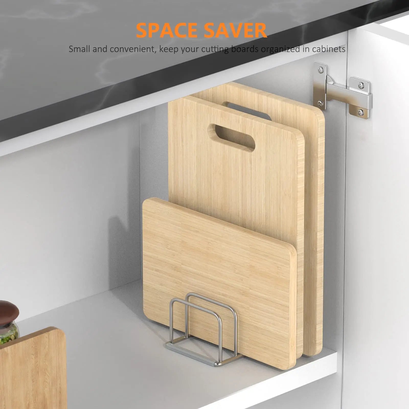 Kitchen Cabinet Organizer, Steel Cookware Holder, Divided Holder - Problems Solved