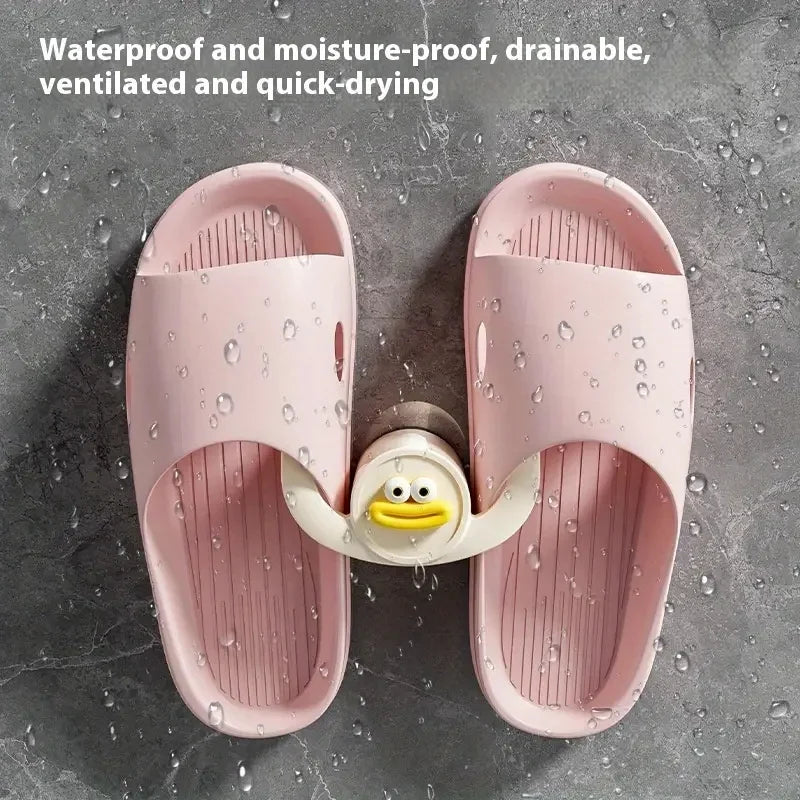 1Pc Cartoon Slippers Hook Bathroom Slipper Rack Shower Storage Organizer Shoe Holder Drainage Stand for Bathrooms and Bedrooms - Problems Solved