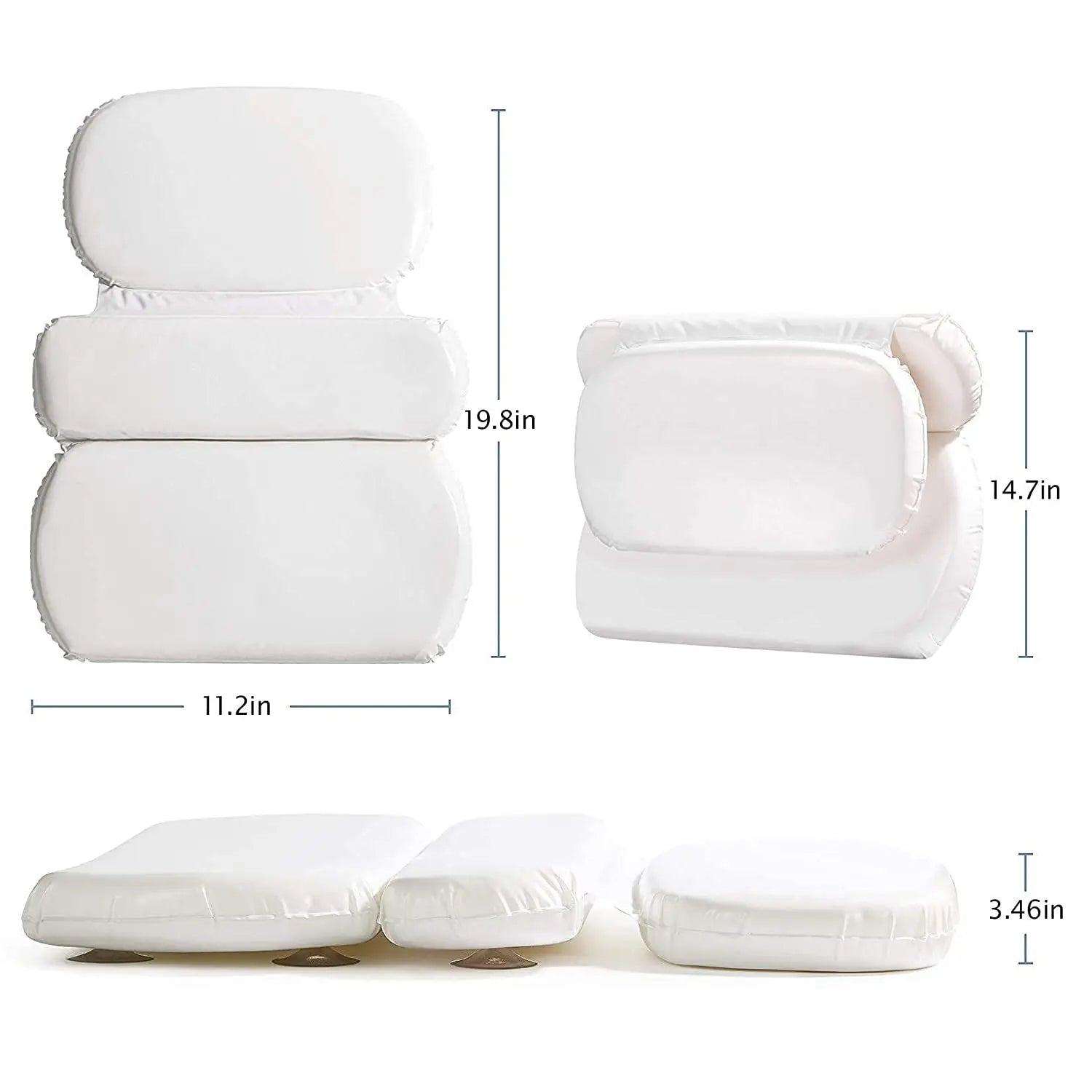 Luxury Bathroom Accessories for Men and Women, Bathtub Decoration, Essential Bathroom Items: Non-Slip Waterproof Pillow with Strong Suction Cups, Hot Tub Neck Support, Bathtub Spa Pillow, Oval Shape - Problems Solved