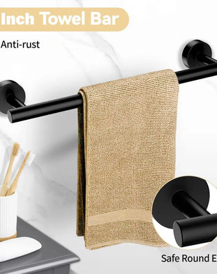 5-piece wall mounted hardware bathroom accessories, stainless steel towel bar, towel ring, toilet paper holder hook bathroom kit - Problems Solved