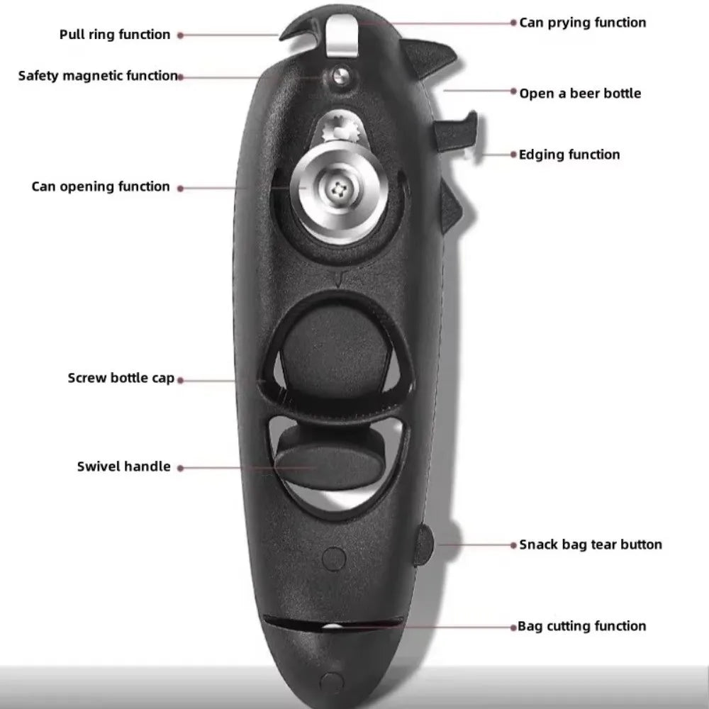 Kitchen Gadgets 8 in 1 Can Opener Multifunction Manual Jar - Problems Solved