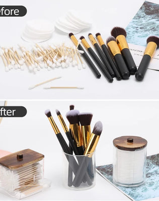 Bathroom Organizer Accessories Set Qtip Holder Storage - Problems Solved