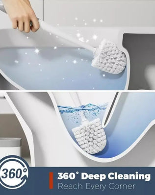 Bathroom Cleaning Made Easy with 4-In-1 Multifunctional Toilet Brush, Full 360° No Dead Corner Cleaning Set. - Problems Solved