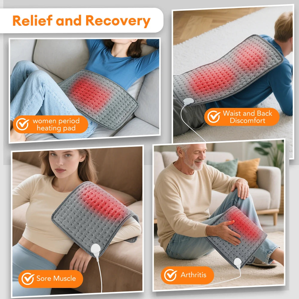 Electric Heating Pad Shoulder Back Leg Pain Relief Physiotherapy Winter Heater Timed Temperature Control Heating Blanket Mat - Problems Solved