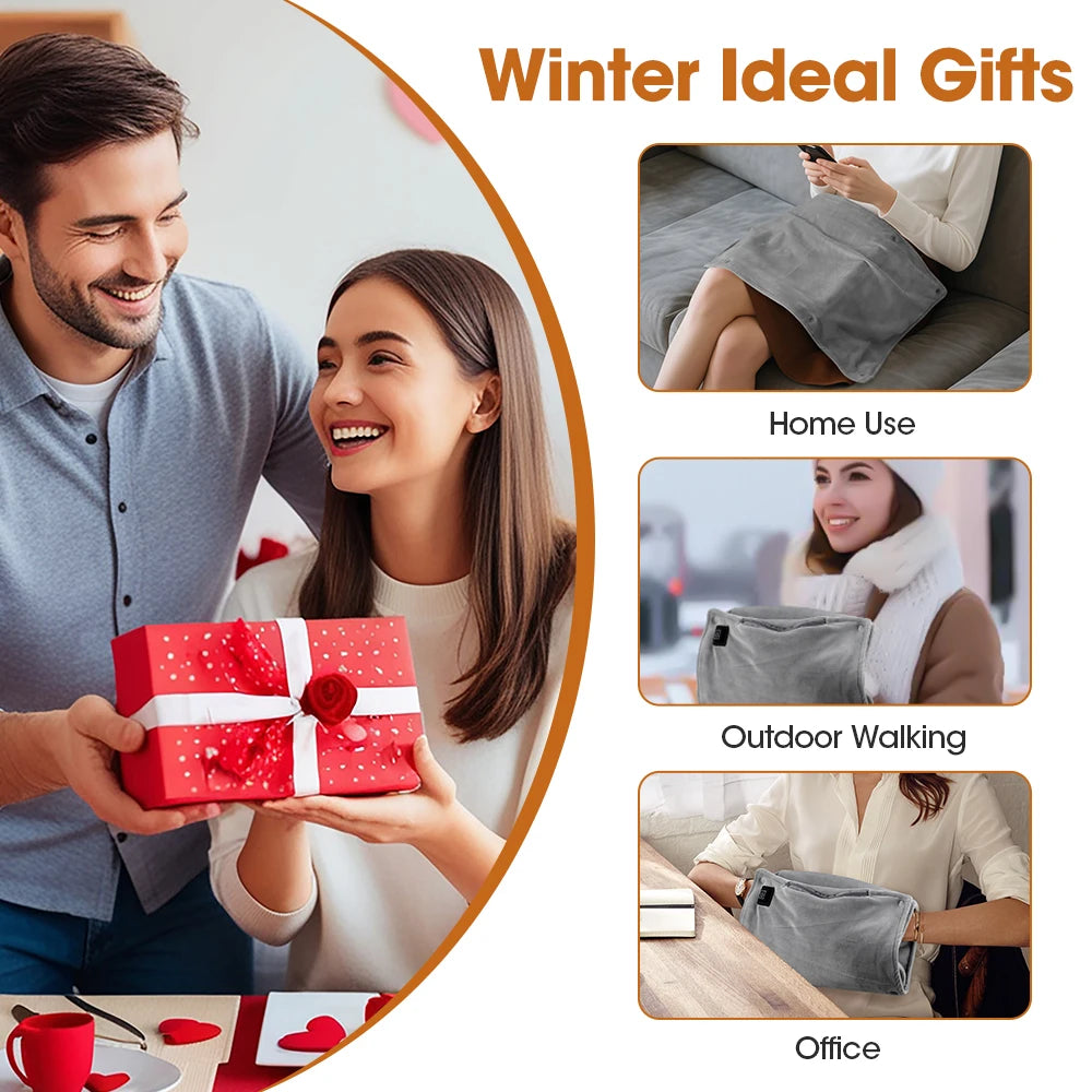 USB Charging Electric Heater Soft Crystal Hand Warmer Hot Water Bottle Heater Bag Hand Muffs for Women Men, Relief Winter Cold - Problems Solved