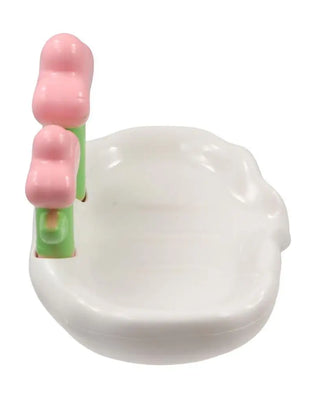 Bathroom Accessories Creative Flower Decor Soap Dish Cute Non-slip Soap Holder Plastic Portable Drain Soap Tray Storage - Problems Solved