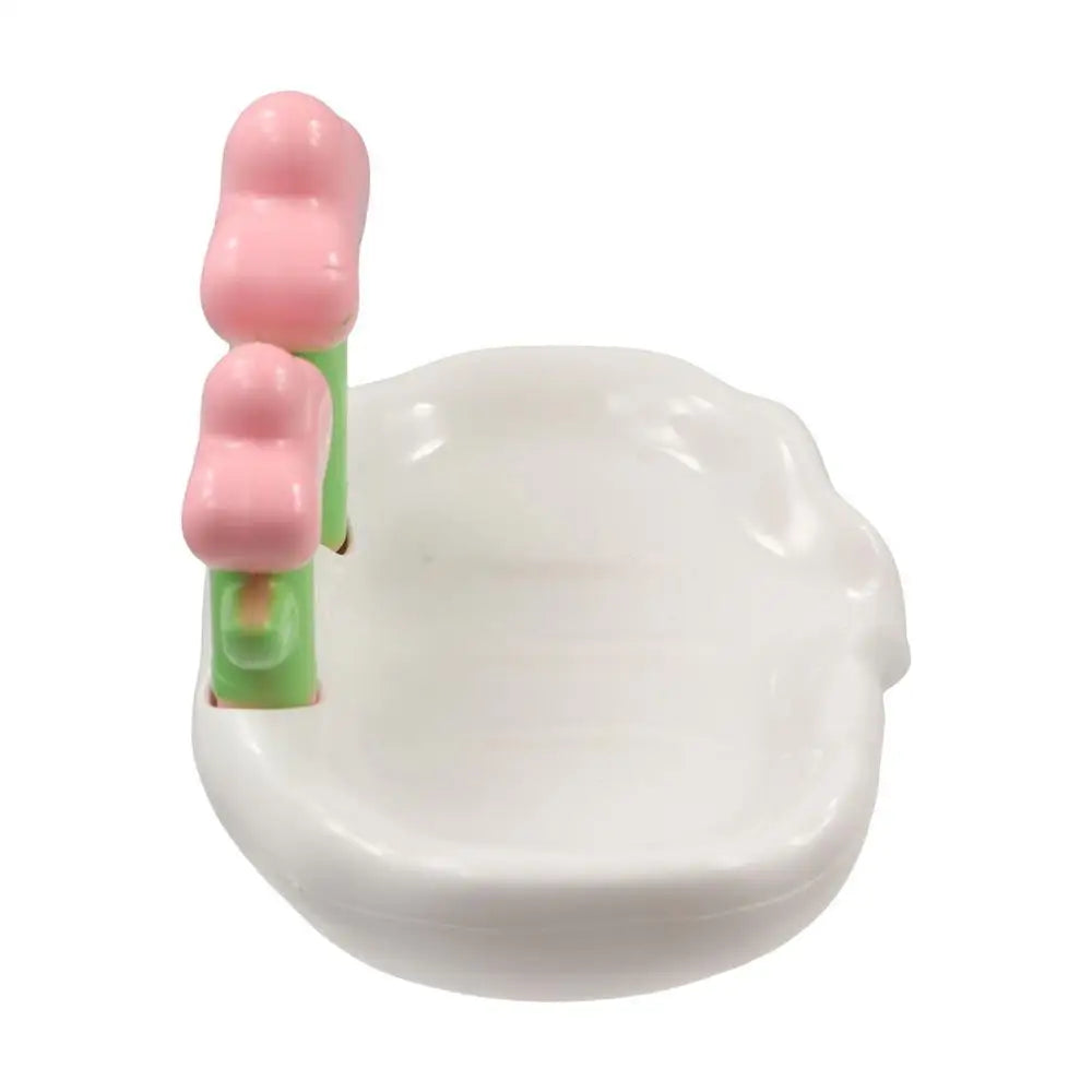 Bathroom Accessories Creative Flower Decor Soap Dish Cute Non-slip Soap Holder Plastic Portable Drain Soap Tray Storage - Problems Solved