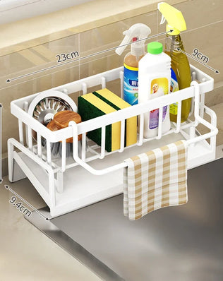 Kitchen Sponge Rack Drain Water Place Dish Soap Organize Rags - Problems Solved