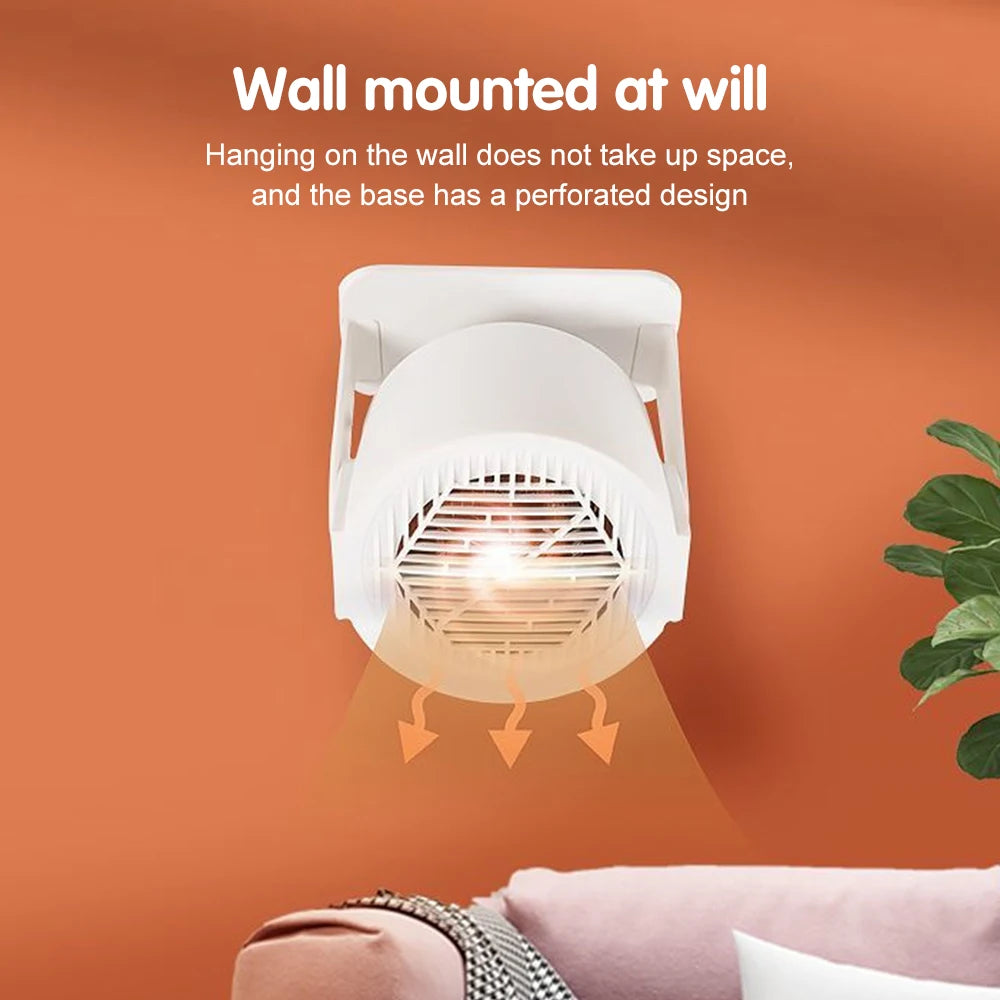 Heating and Cooling Small Heater Home Bedroom Dormitory Office Energy Saving Safety Quiet Rotating Shaking Head Electric Heater - Problems Solved