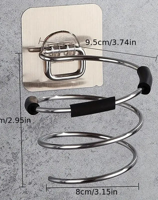 Bathroom Hair Dryer Holder Free Punching Hair Care Tools Holder Adhesive Wall Mount Barber Salon Tools - Problems Solved