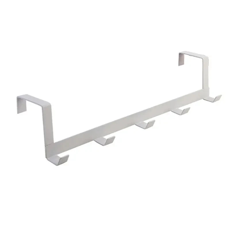 Hooks Over The Door 5 Hooks Home Bathroom Organizer Rack Clothes Coat Hat Towel Hanger Bathroom Kitchen Accessories - Problems Solved