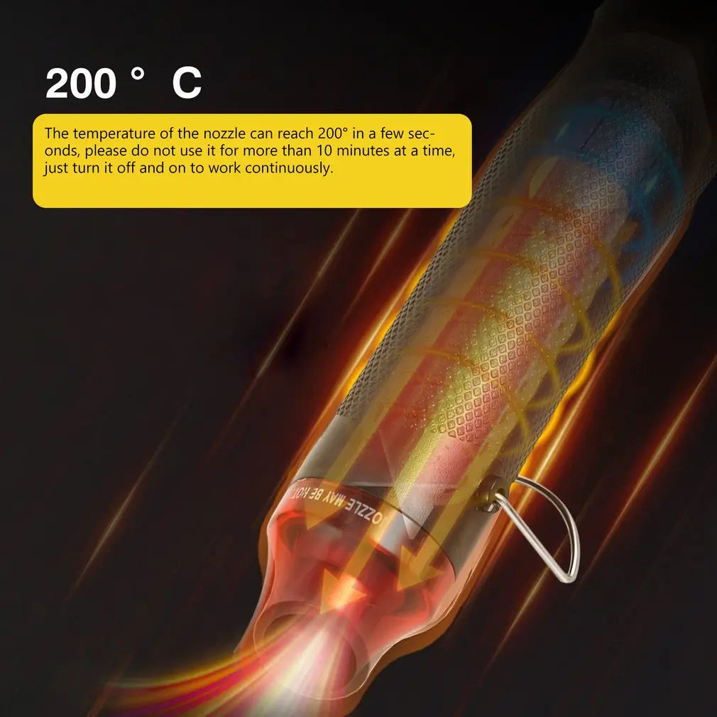 DIY Using Heat Gun Electric Power Hot Hair Dryer Soldering Wrap Blower Heater Shrink Plastic Heat Gun Repair Tool 200℃ 300W - Problems Solved