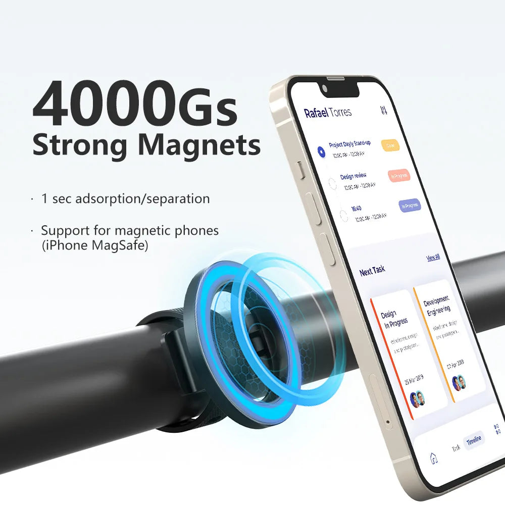 Magnetic Hand Strap MagSafe Phone Mount for Fitness Equipment, Strong Magnet Fit iPhone 16/15/14 & Android, Hands-Free Holder - Problems Solved