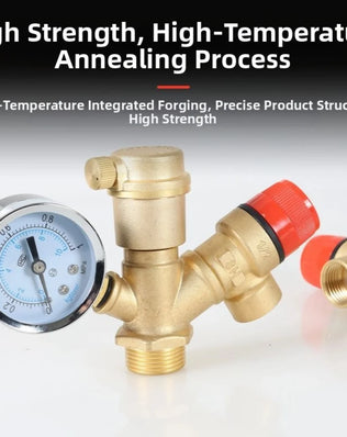 1/2'' 3/4'' 1'' Boiler Safety Group Brass Safety Valve Pressure Relief Valve With Pressure Gauge For Heating System Water Heater - Problems Solved