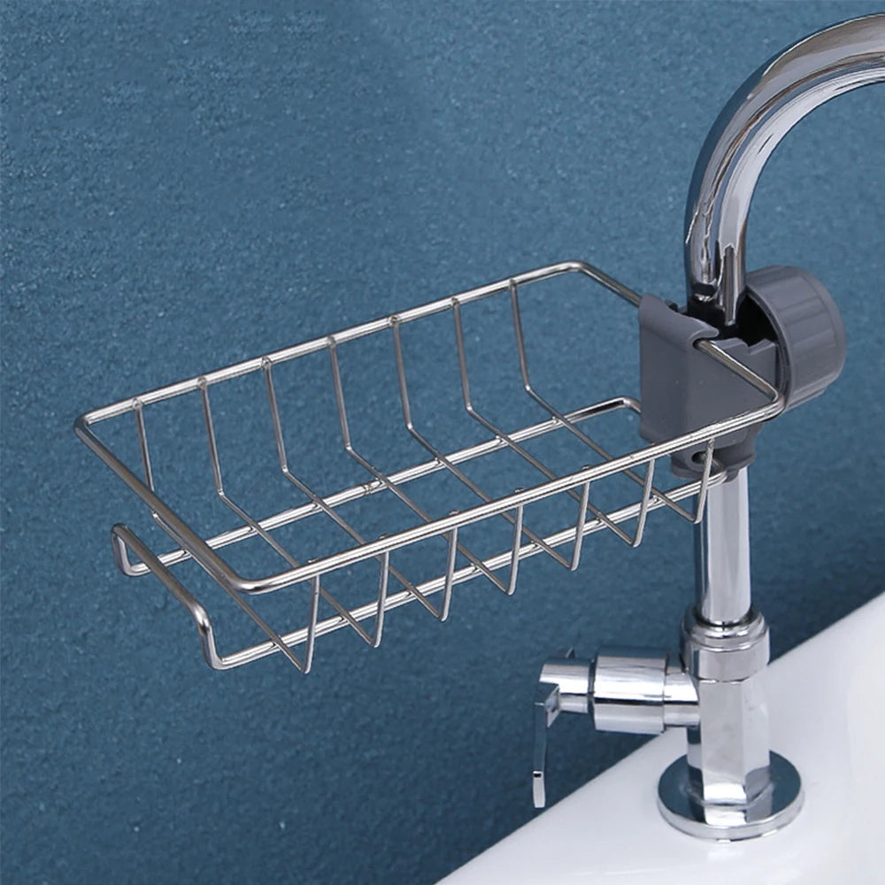 Kitchen Sink Drain Rack Sponge Storage Flexible Faucet Holder Soap Drainer Towel Rack Shelf Organizer Kitchen Accessories - Problems Solved