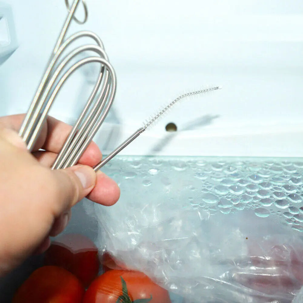 Refrigerator Drain Dredge Cleaning Set Long Flexible Refrigerator Scrub Brush Water Dredging Water Tube Cleaning Tool Coil Brush - Problems Solved