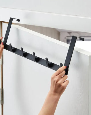 Hooks Over The Door 5 Hooks Home Bathroom Organizer Rack Clothes Coat Hat Towel Hanger Bathroom Kitchen Accessories - Problems Solved