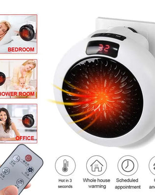 Air Heater Silent Remote Fast Heat Thermostat Electric Portable Heater Mini Wall Mount Home Office Desktop Warm Air Heater - Problems Solved