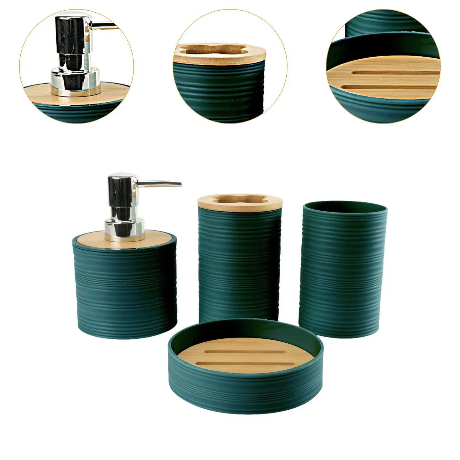 4 Pieces Bathroom Accessories Set ,Bath Accessory Complete Set, Bathroom Decor - Problems Solved