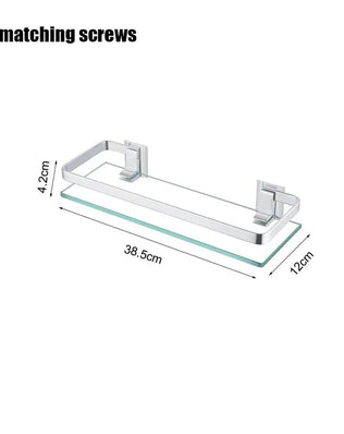 Glass Shelf Bathroom Items Bore Storage Shower Organiser Accessories Organizers Wall Shelves Hardware Fixture Home Improvement - Problems Solved