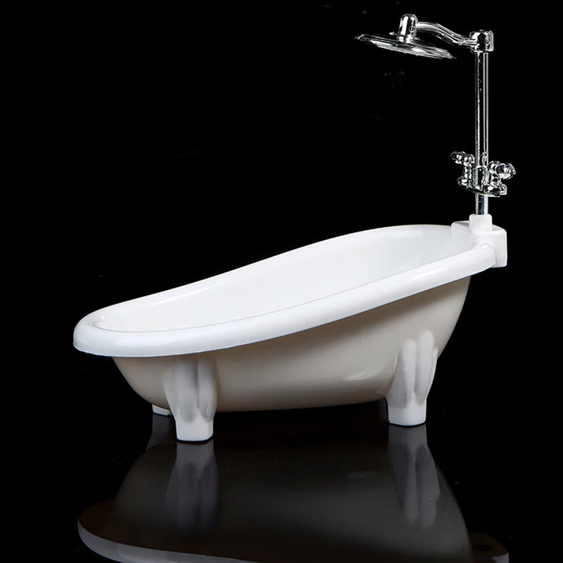1/6 Dollhouse Miniatures Bathtub Furniture Bathroom Accessories For Doll House Decor Kids Pretend Toys Gift - Problems Solved