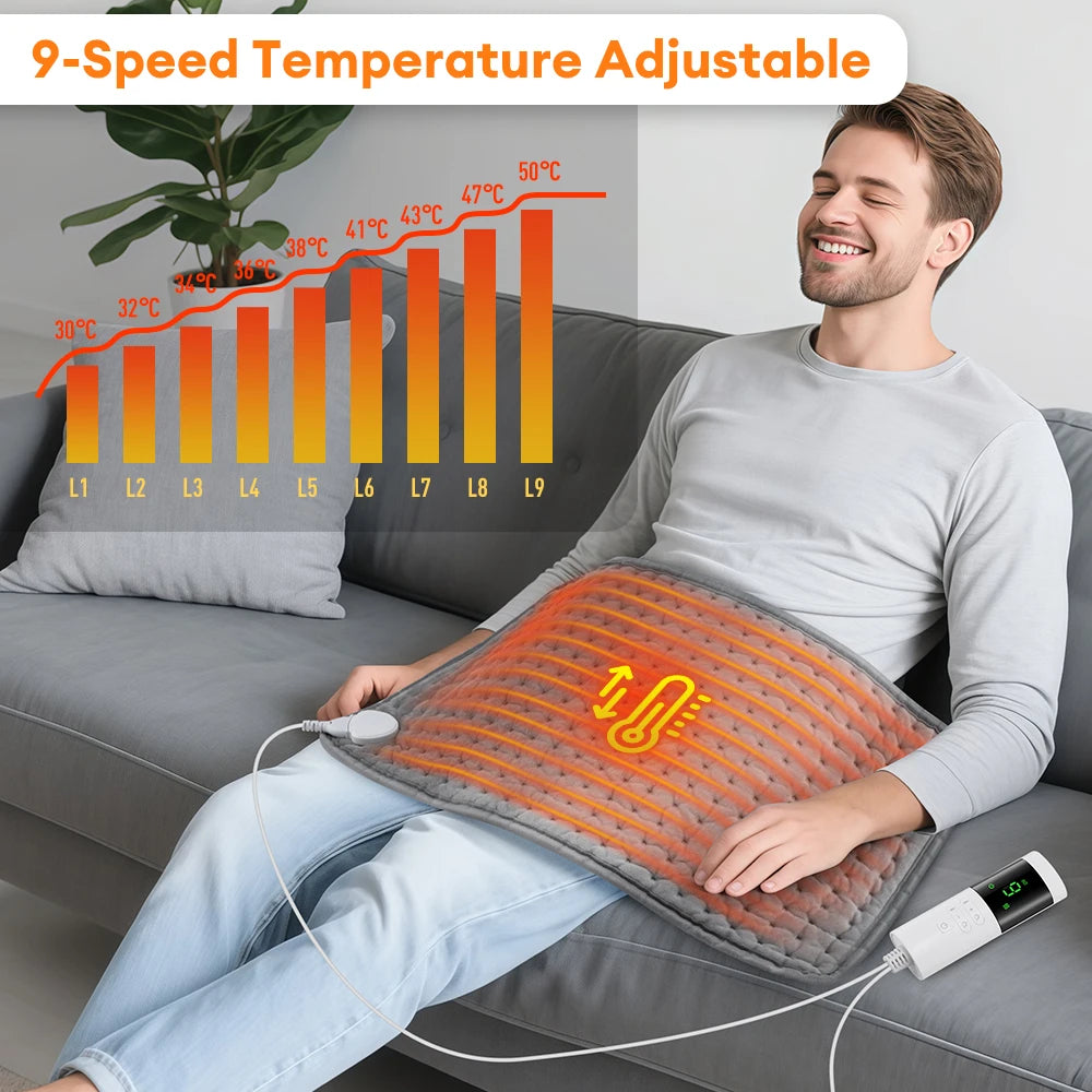 Electric Heating Pad Shoulder Back Leg Pain Relief Physiotherapy Winter Heater Timed Temperature Control Heating Blanket Mat - Problems Solved