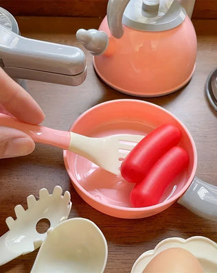 Kids Kitchen Set with Realistic Cooking Tools Creative Role Play - Problems Solved