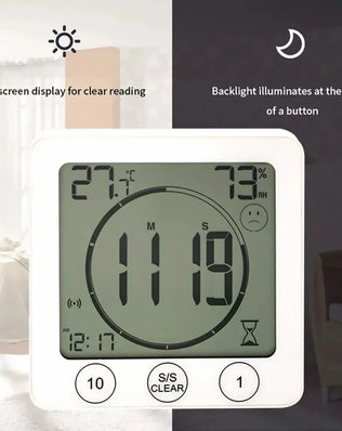 Digital Bathroom Wall Clock Shower Timer Waterproof For Water Spray LCD Screen Watch Temperature Humidity Clock For Shower Room - Problems Solved