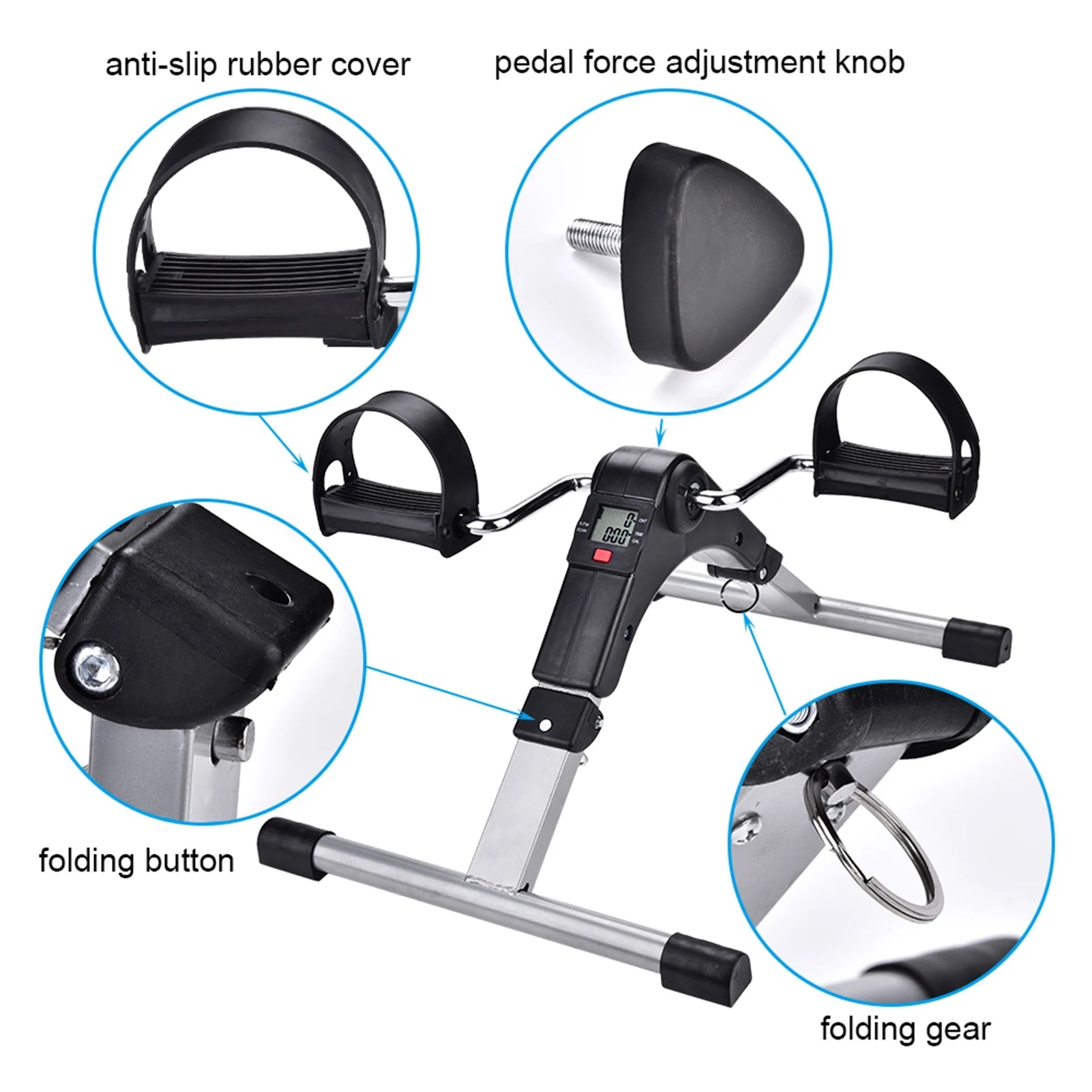 Cycling Gym Exercise Cycling Pedal Exerciser Indoor Folding Cycling Trainer Cycle Pedal Fitness Exerciser Leg Workout - Problems Solved