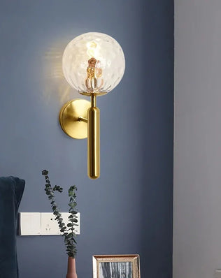 Nordic bathroom mirror front light simple glass wall lamp E14 living room bedroom modern background stair hotel aisle light - Problems Solved