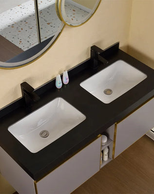 Wall-hung Bathroom Vanities Furniture Mounted Bathroom Waterproof Mirror Cabinet Double Wash Bathroom Cabinet - Problems Solved