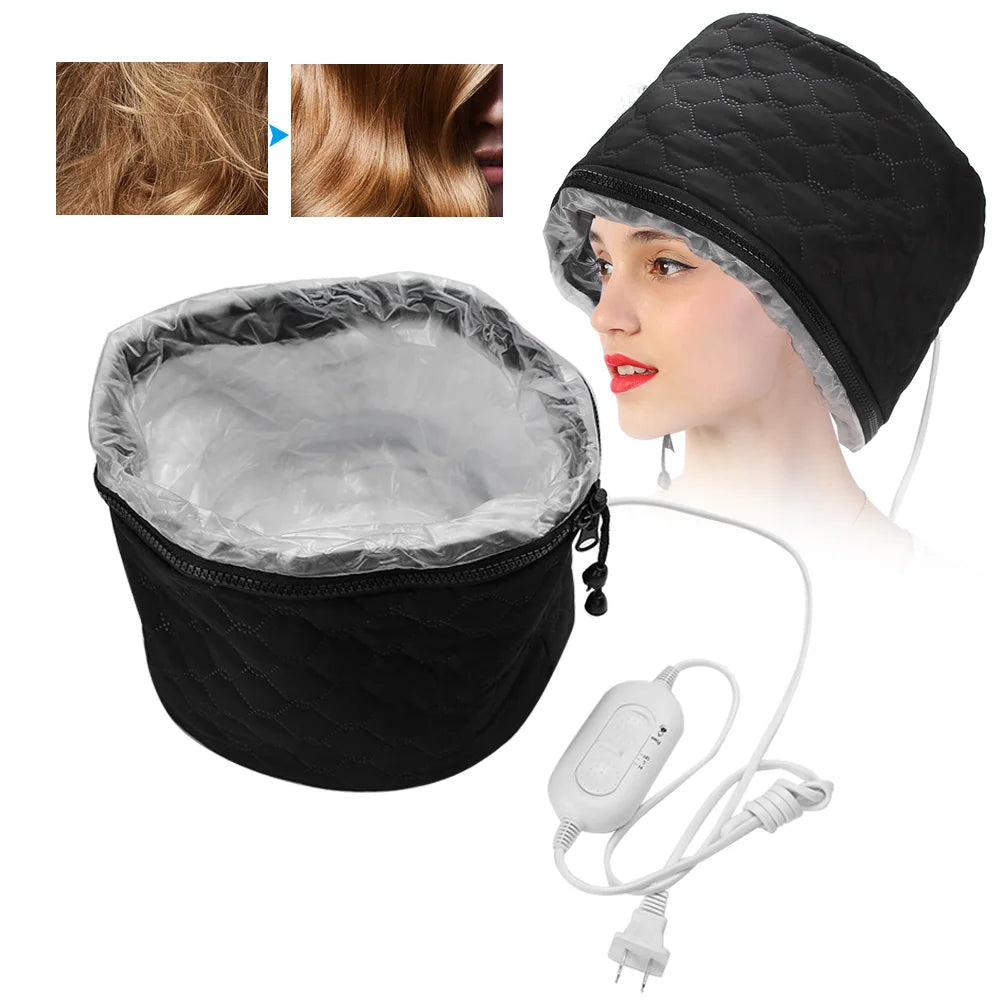 Hot Oil Treatment Hat Heating Hat Household Electric Heating Hat Adjustable Hot Oil Treatment Hat for Hair Care - Problems Solved