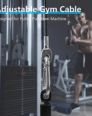Heavy Duty Fitness Cable PU Coated Pulley Rope Adjustable Home Gym Equipment Accessories Arm Triceps Training Cable Fly System - Problems Solved