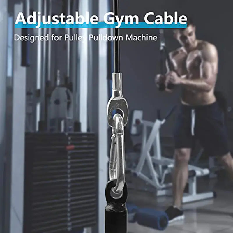 Heavy Duty Fitness Cable PU Coated Pulley Rope Adjustable Home Gym Equipment Accessories Arm Triceps Training Cable Fly System - Problems Solved