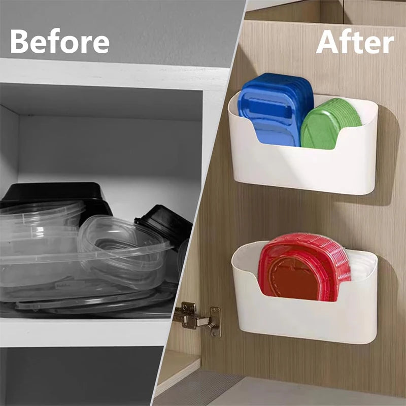 Kitchen Wall-mounted Adhesive Storage Rack Multifunctional - Problems Solved