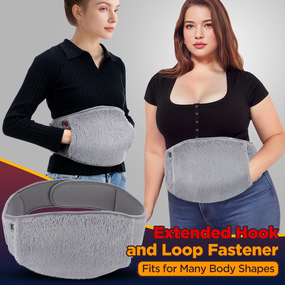 3 Levels Electric Heating Abdomen Belt  Cold-Proof Uterine Belt Hand Waist Warming Pad  Women Menstrual Relief Pain USB Charging - Problems Solved