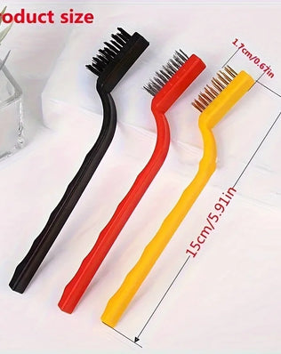 3pcs/gas stove cleaning brush stove range hood cleaning brush household kitchen dead corner decontamination wire brush - Problems Solved