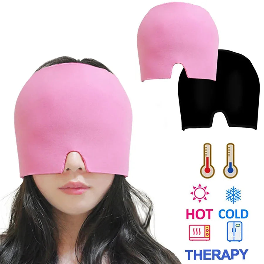 Migraine Relief Hat headache hat Gel Hot Cold Therapy Ice Cap For Relieve Pain Ice Hat Eye Mask Stress Pressure Pain Relief - Problems Solved