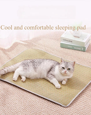 Summer Cooling Gel Pad for Dogs Cats Non Slip Pet Mat Heat Relief Washable Bamboo Bedding Indoor Outdoor Use - Problems Solved