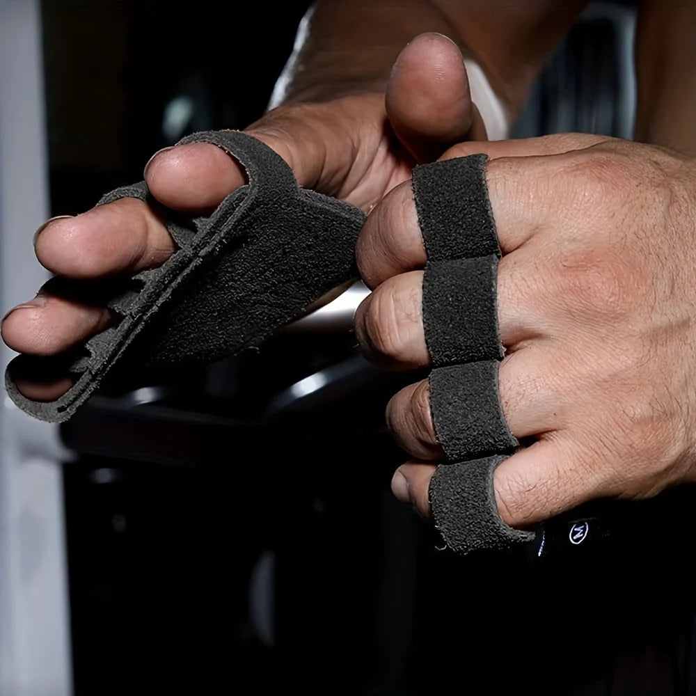 Fitness Four Fingers Gloves Breathable Anti-slip Shock Absorption Dumbbell Leather Weight Lifting Training Pal Men's And Women's - Problems Solved